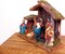 Christmas Nativity Figurine - Nativity Scene Statue with Wooden and Moss Stable